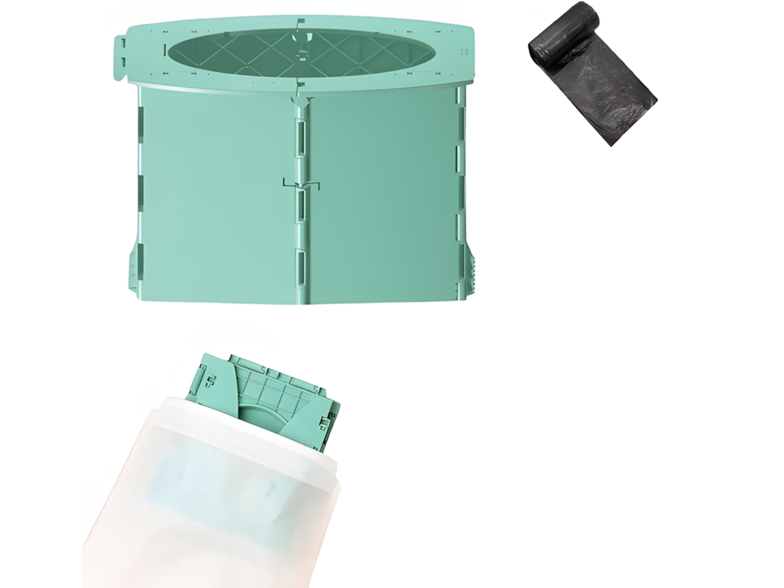 Wc Plegable Portátil Para Niños W0002c Verde Szsmart