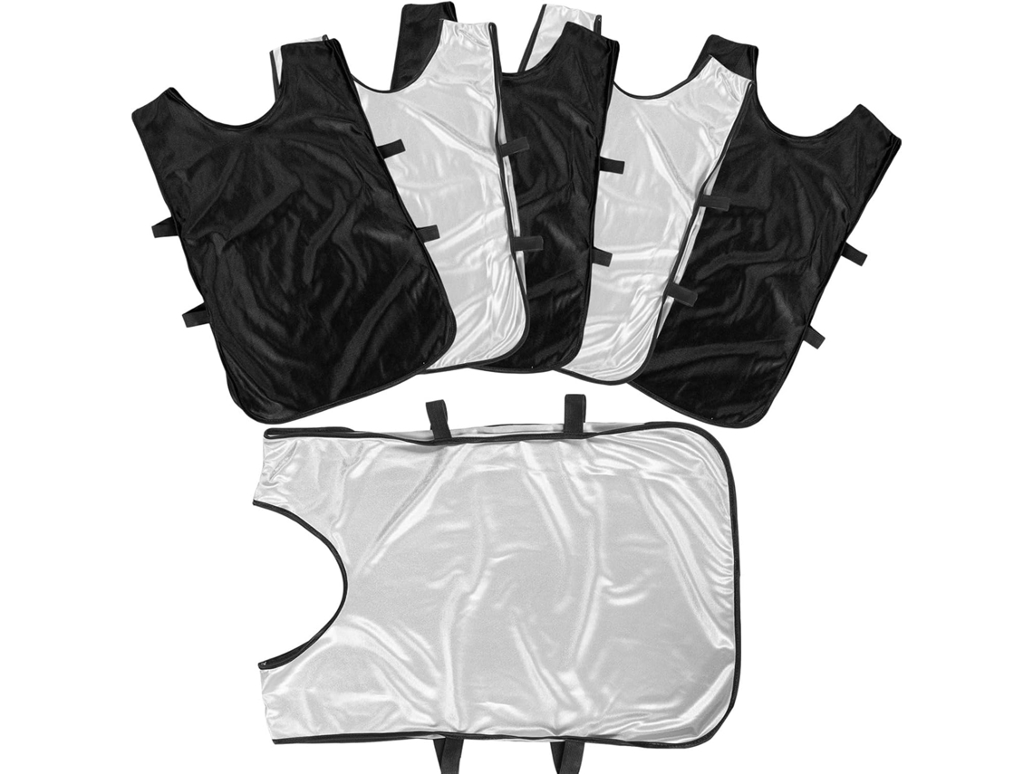 Juego de 6 chalecos de entrenamiento transpirables de poliéster.