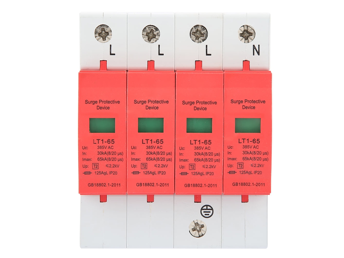 Dispositivo Protector Contra Sobretensiones Residencial 4p 30ka-65ka 385v De Bajo Voltaje
