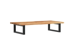 Estante de lavabo de pared acero y VIDAXL madera maciza de acacia