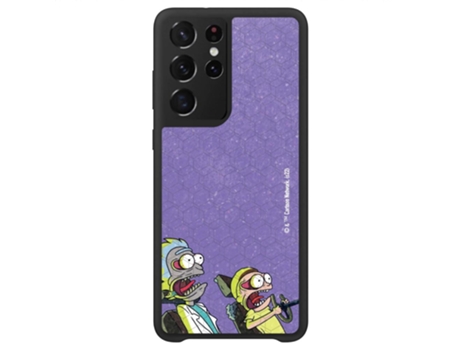 Funda Móvil Oficial Ultra Rick Morty Warner Bros para Samsung Galaxy S22 Ultra PHONECASES3D Piel Sintética Negro