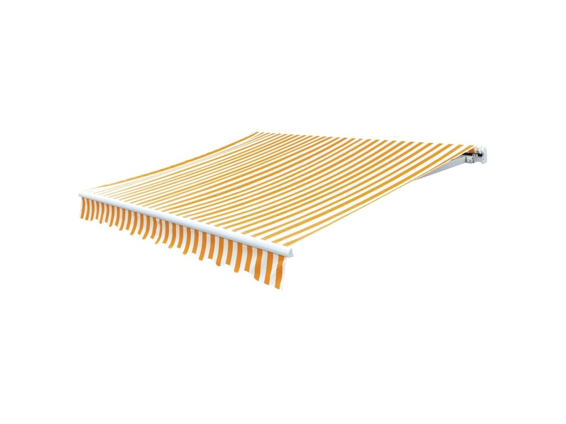 Toldo de lona 6x3 m Amarillo Girasol/Blanco MAISON EXCLUSIVE (sin marco/cofre)