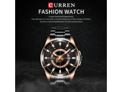 Reloj De Pulsera De Cuarzo Para Hombre Curren 8359 Con Fecha Luminosa, Acero Inoxidable, Resistente Al Agua.
