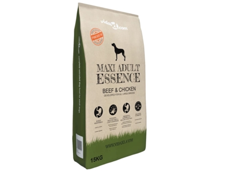 vidaXL Comida seca para perros Maxi Adult Essence Beef & Chicken 15 kg