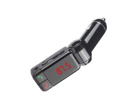 Transmisor FM Bluetooth KLACK para Coche Cargador de Vehículo Bluetooth Manos Libres Reproductor Mp3 Pantalla LCD Cargador USB