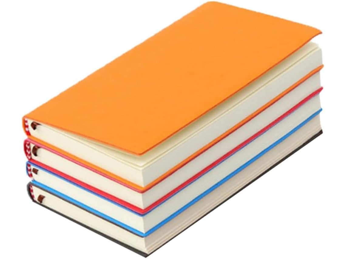 Cuadernos De Bolsillo De Cuero Sintético Pu De 4 Piezas, Coloridos, Agendas Portátiles Para La Oficina, La Escuela Y Otros Usos.