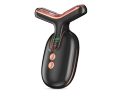 Masajeador de cuello y rostro para el cuidado de la piel y papada, con vibración, energía térmica - negro CHRONUS