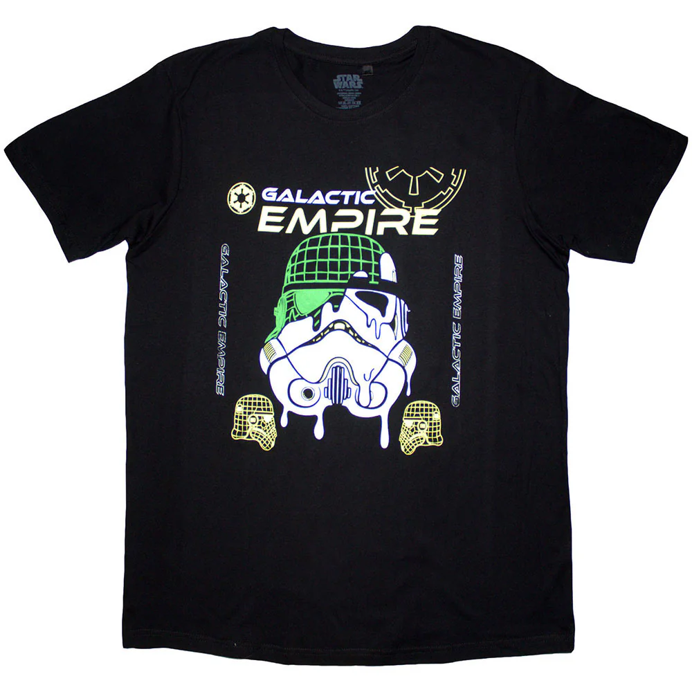 Rockinstone Unisex Star Wars Galactic Empire Melted Mask Camiseta Classic-s