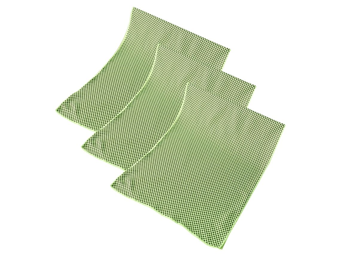 Conjunto de Toalla NEVEANCE Refrescantes Ligera Gimnasio Ejercicio Sudor Secado Verde - 3pcs (30x100cm)