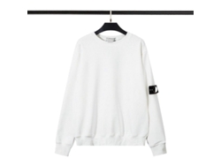 Jersey Unisex De Manga Larga Y Cuello Redondo En Color Liso Con Insignia Para Parejas Adultas.