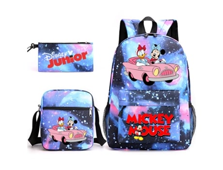 KOHREE Conjunto de tres piezas de mochila escolar para estudiantes de Mickey Mouse