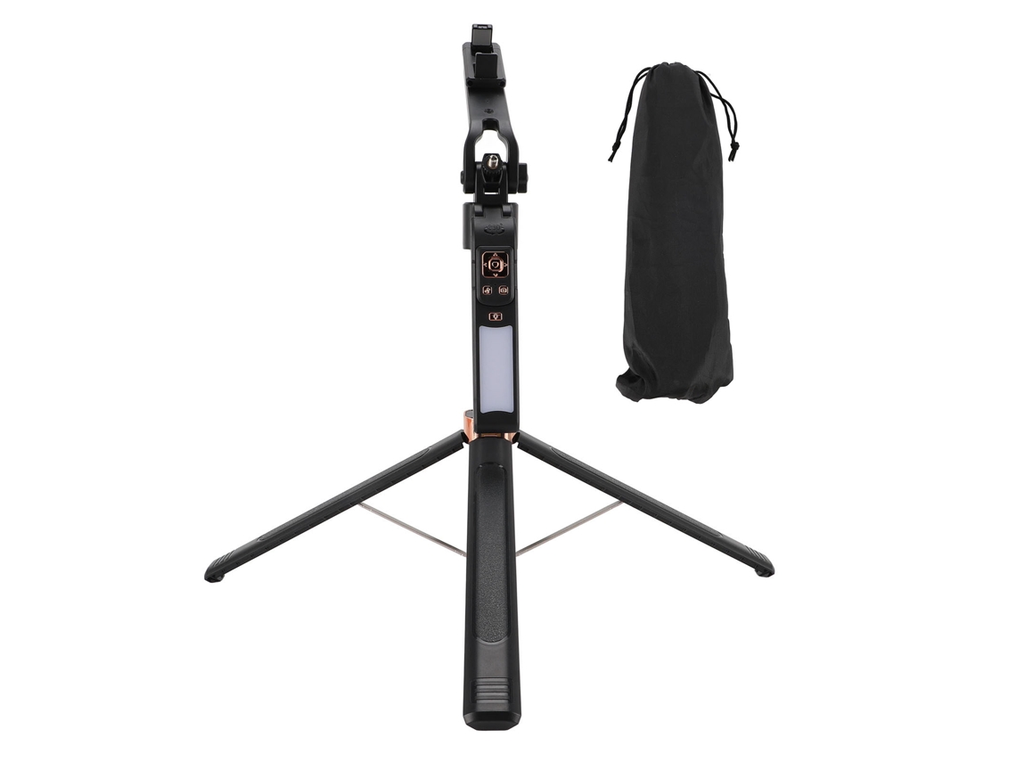 Palo selfie extensible con seguimiento facial automático para teléfonos y soporte estabilizador.