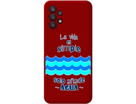Carcasa Samsung Galaxy A32 5G TUMUNDOSMARTPHONE Agua Rojo