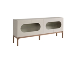 Aparador madera gris y nogal con iluminación interior ANGEL CERDA 180 x 41 x 75