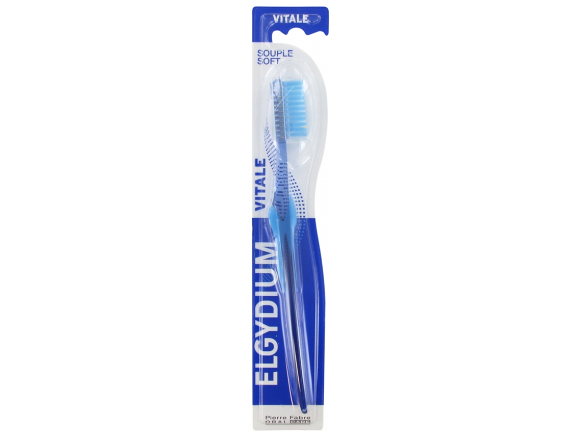 Cepillo de Dientes Suave Vitale Color: Azul ELGYDIUM