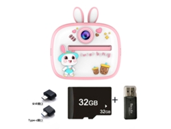 Siurn Hd 1080p Cámara Instantánea Conejo Rosa32glector De Tarjetasotg
