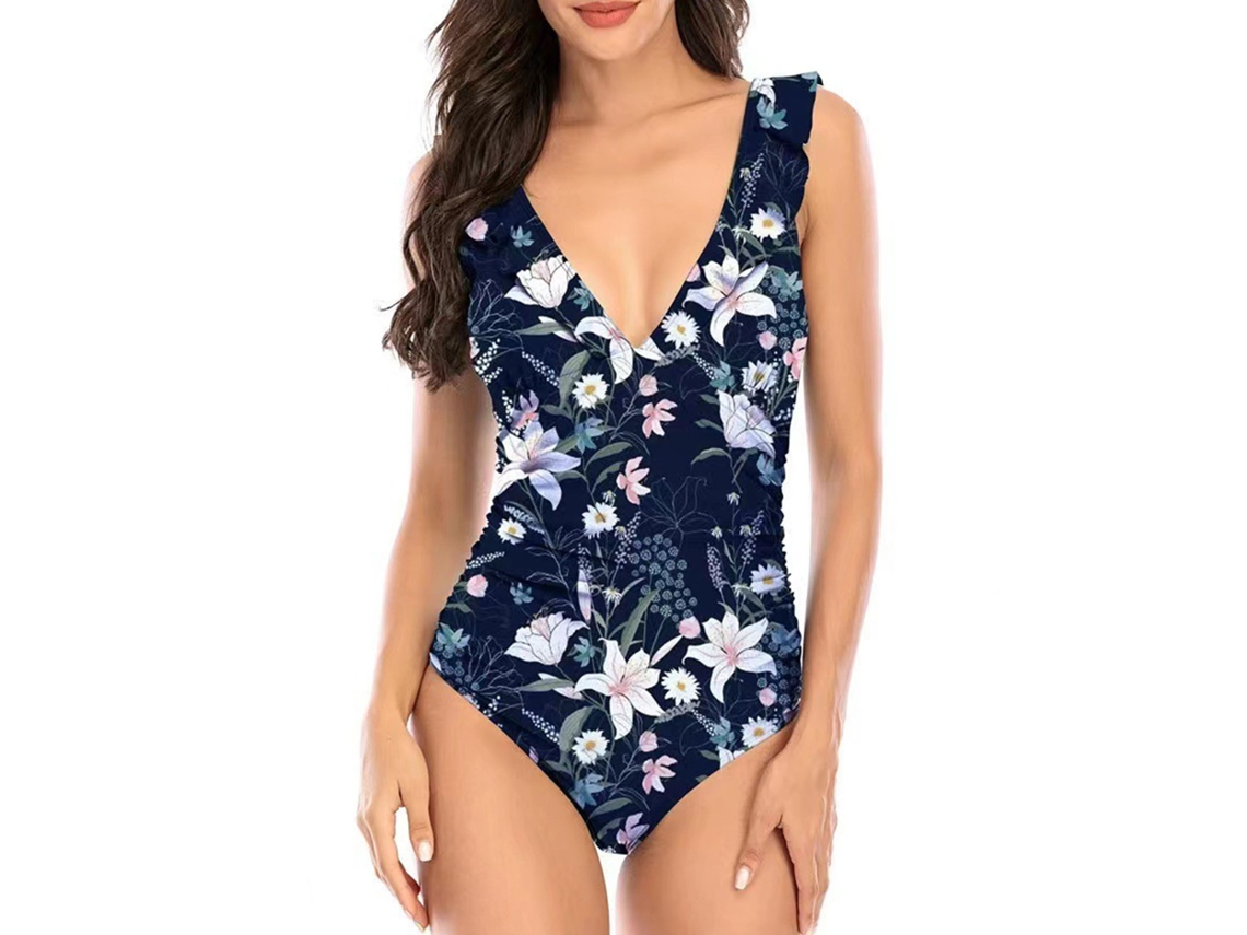Traje de baño de una pieza para mujer con control de abdomen