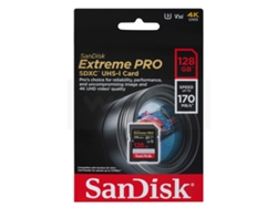 Tarjeta de Memoria SDXC SANDISK Extreme Pro (128 GB - 170 MB/s - Class10)