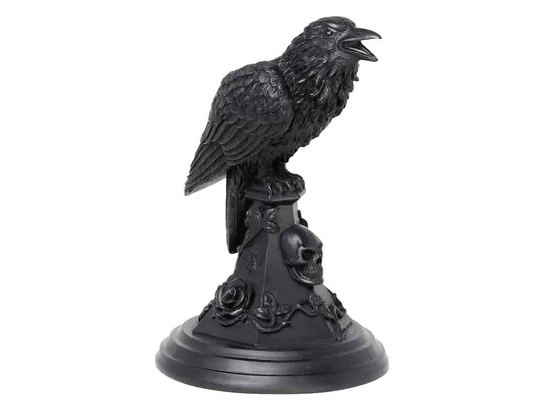 Portavelas Gótico De Resina Con Figura De Cuervo, Decorativo Para El Hogar, Navidad, Halloween