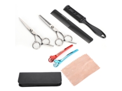 Juego De Tijeras Profesionales Para Cortar El Cabello Con Tijeras De Afilado Y Accesorios Para Uso En Barberías Y En El Hogar.