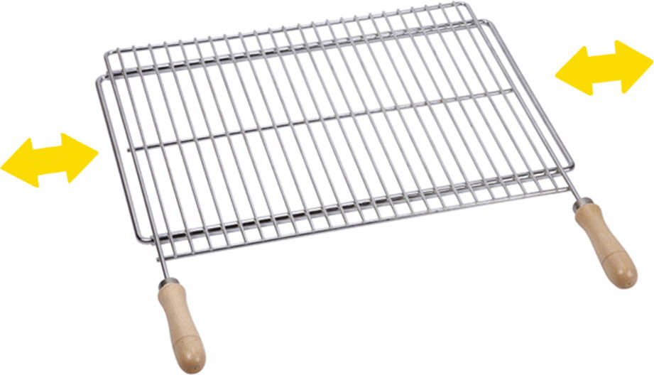 Papillon Sauvic 8160400 parrilla barbacoa zincada extensible 600x400 mm 6070x40cm 60x40cm