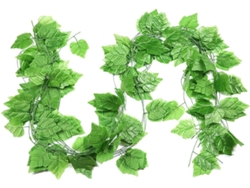 Juego De 12 Hojas Grandes De Enredadera Artificial De Ratán, Guirnalda Verde Para Colgar En La Pared.