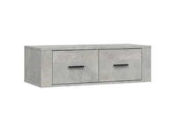 Mueble de TV de pared en madera gris cemento de MAISON EXCLUSIVE (80x36x25 cm)