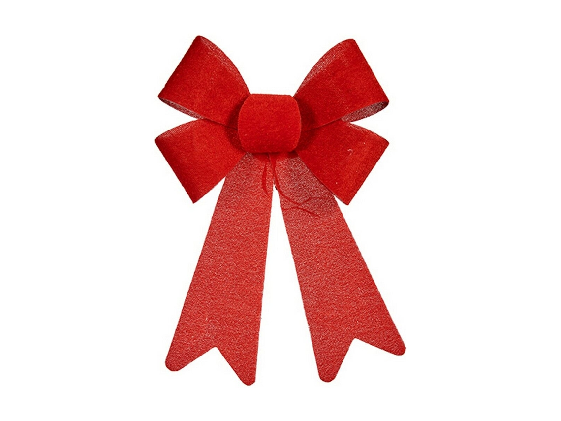 Lazo Adorno Natalício 15 X 25 cm Vermelho Pvc