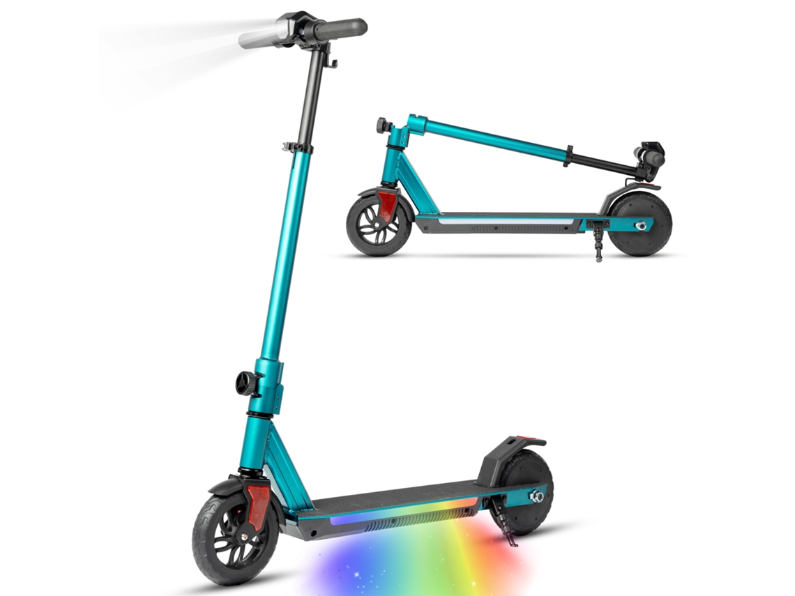 Patinete Eléctrico Infantil, 14 Km/h, Plegable, Autonomía De 15 Km, Led, 10 Años