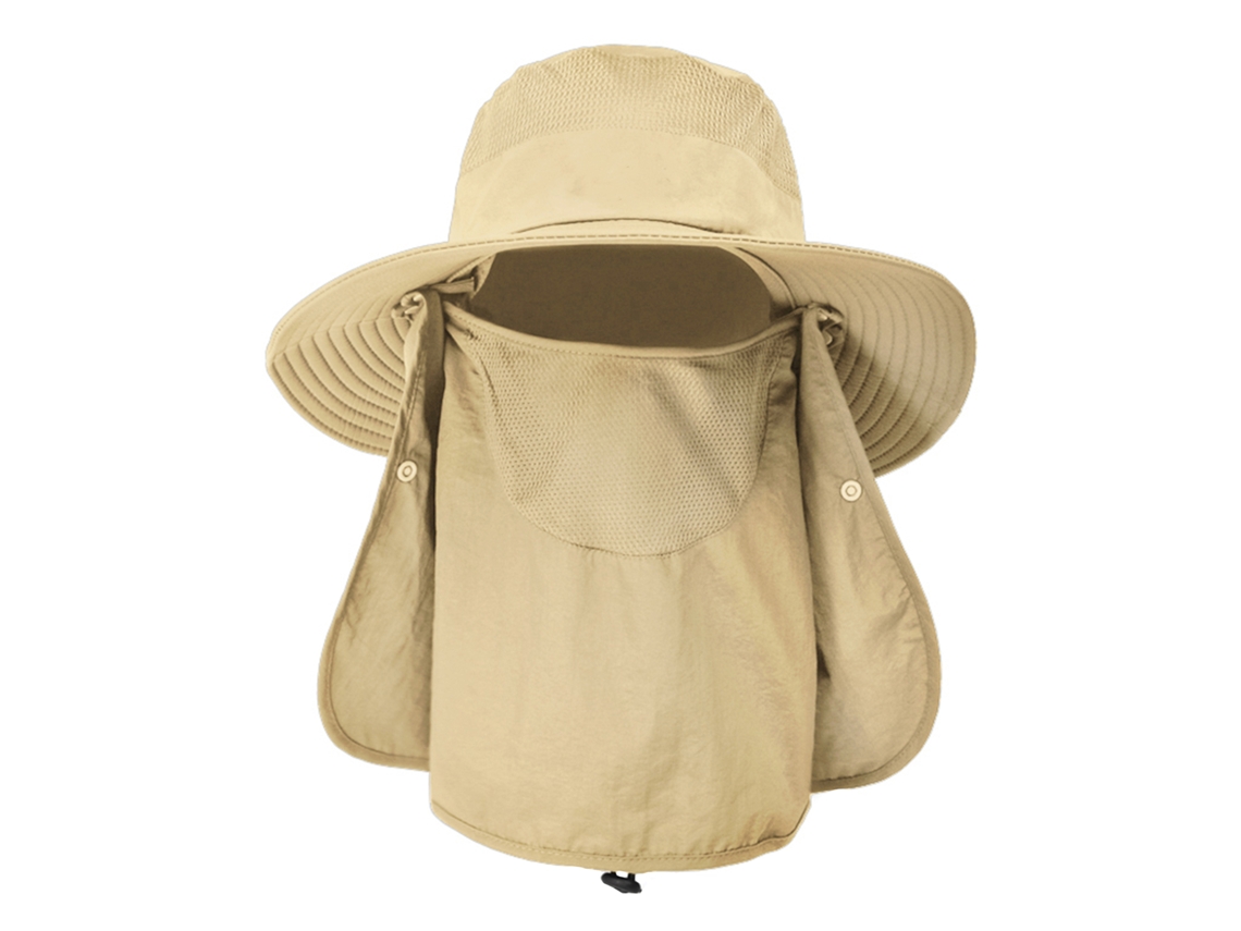Gorra De Sol Con Protección Uv Visera Ancha Flap Cuello Cubreboca Gorra Multifuncional Para Senderismo Pesca Playa Safari