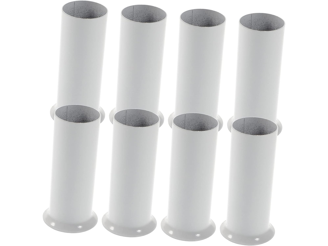 Juego de 6 tapas de metal blanco, de 30x80 mm, para velas y accesorios de lámparas de araña.