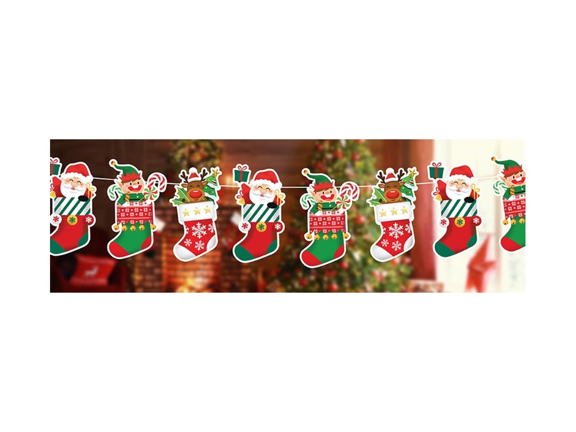 Guirnalda de Navidad de 300 cm y 16x16 cm por figura