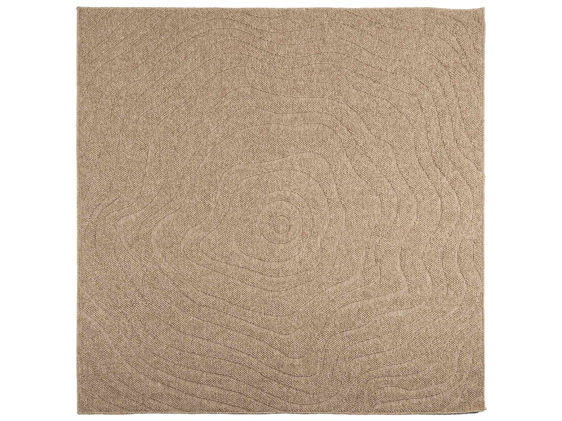 Alfombras De Área Moiré Agira Natural 240 X 240 Cm Poliéster