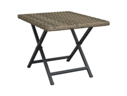 Mesa Plegable 45x35x32 Cm Patas Grises Mimbre MAISON EXCLUSIVE