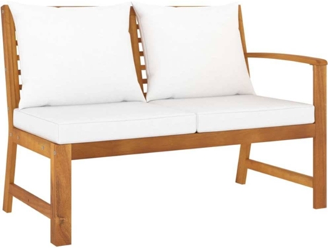 Banco de jardín VIDAXL Marrón Tela (114.5x60.5x81 cm)