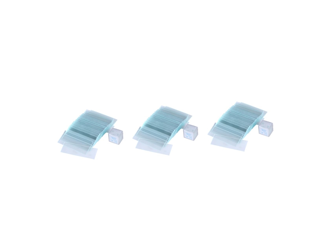450 Piezas De Portaobjetos En Blanco Y Cubiertas Protectoras Para Microscopio Óptico.