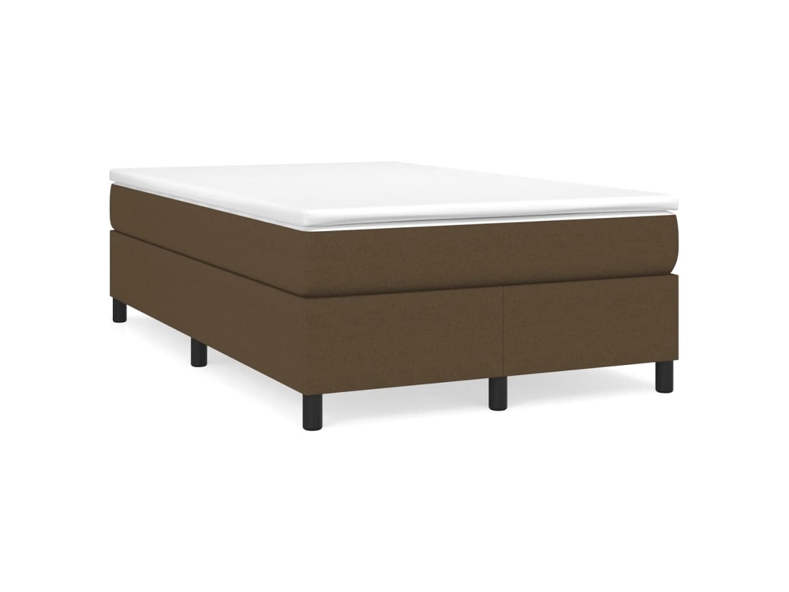 Maison Exclusive - Estructura De Cama Con Somier Tela Marrón Oscuro 120x200 Cm