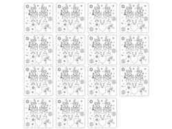 RNEMITERY 15 Piezas de Plantillas de Navidad para Pintura 5x5 Pulgadas - Plantillas Reutilizables para Pintar en Tarjetas de Navidad