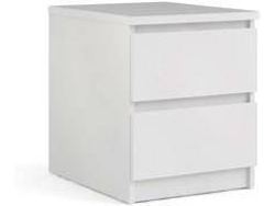Mesa de Noche DMORA Blanco (Aglomerado de Melamina - 40.4x49.5x50 cm)