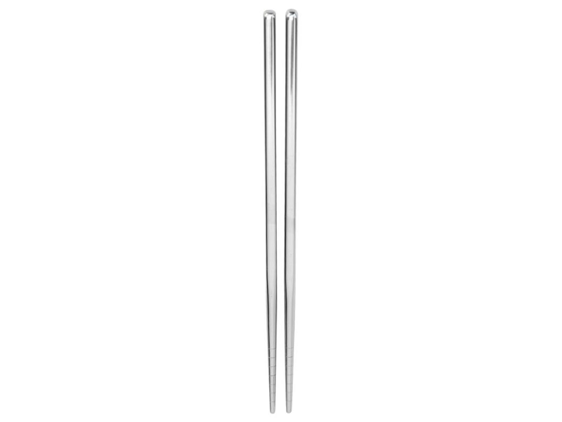 Juego de 2 pares de palillos de acero inoxidable - Reutilizables RNEMITERY