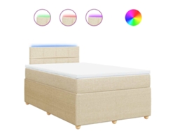 Maison Exclusive - Cama Box Spring Con Colchón Tela Color Crema 120x200 Cm