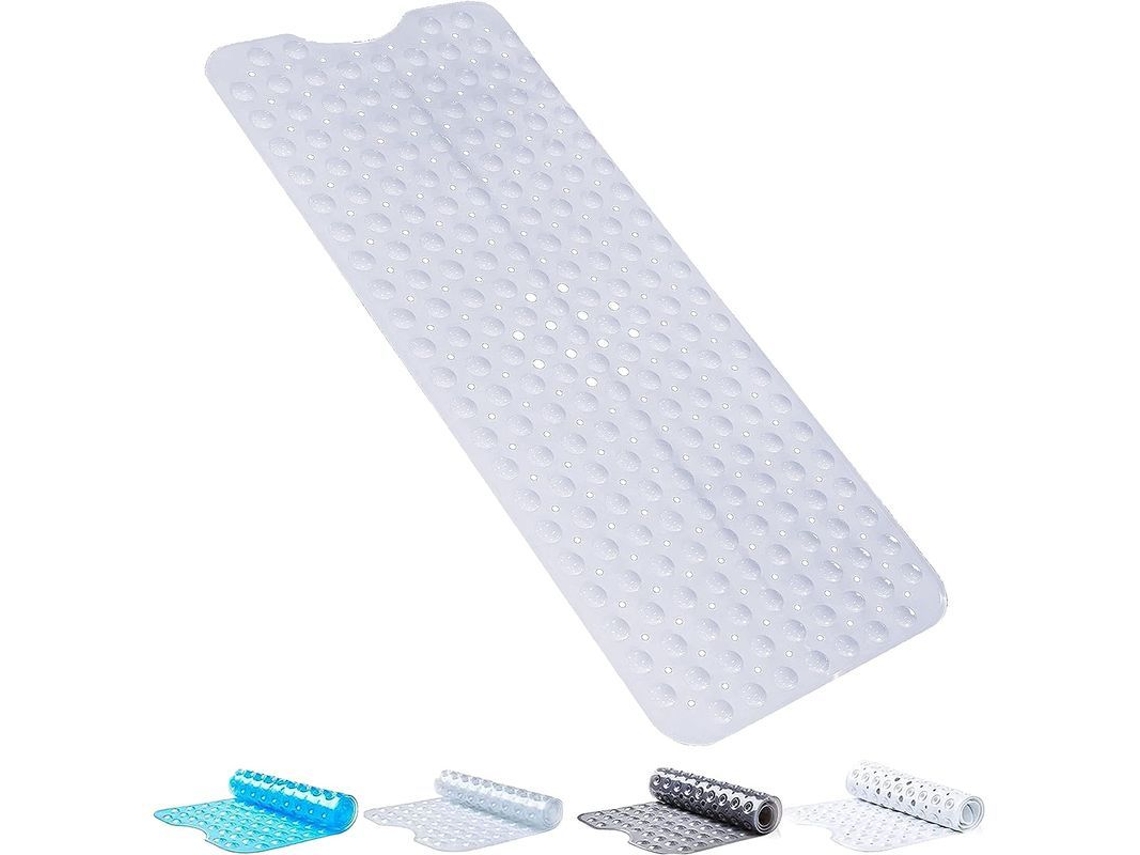 2026-tapete Anti-deslizante Para Baño Con 200 Ventosas Lavable A Máquina 40x100 Cm Pure Wh Twg