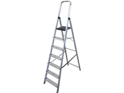 Escalera plegable Altipesa, aluminio plateado