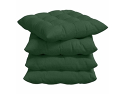 Cojines para asiento, 4 unidades, verde oscuro, 40 x 40 x 6 cm, HARLANV1