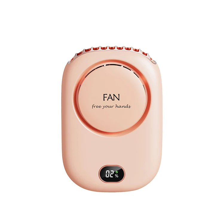 Ventilador De Cuello Portátil (rosa), Mini Ventilador De Cintura, Adecuado Para Deportes Al Aire Libre Y Viajes.