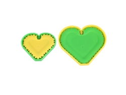Juego Para Hacer Flores Kanzashi Diy, Fácil De Coser, Placas De Flores En Forma De Corazón, 2 Piezas