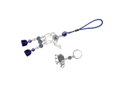 Llavero De Elefante Con Ojo Azul Y Adorno Colgante De Camello Para Coche Y Bolso.