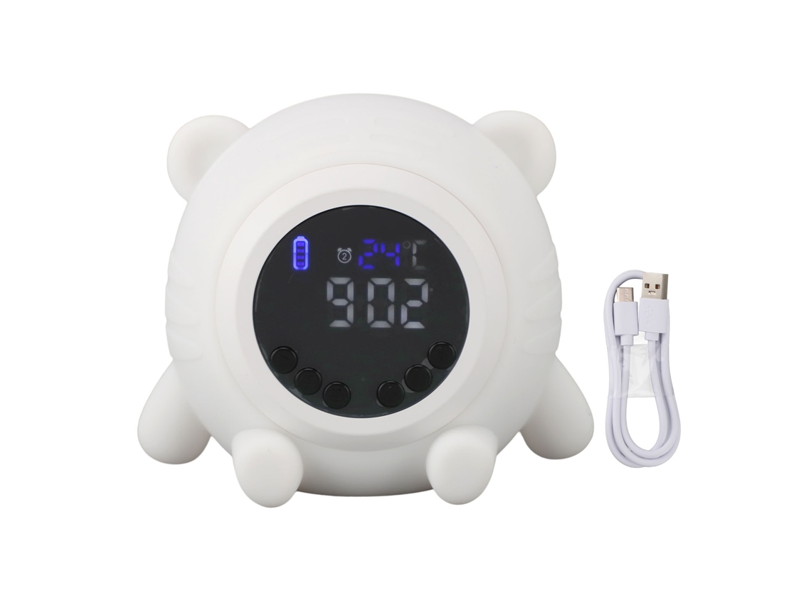 Reloj Despertador Digital Con Ruido Blanco Recargable Bluetooth 17 Niveles De Volumen De Silicona Para Adultos Niños Bebés