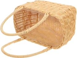 Cesta De Flores Em Rattan Yarnow Para Casamentos, Feita À Mão, Com Alça Decorativa Para Uso Doméstico E Profissional