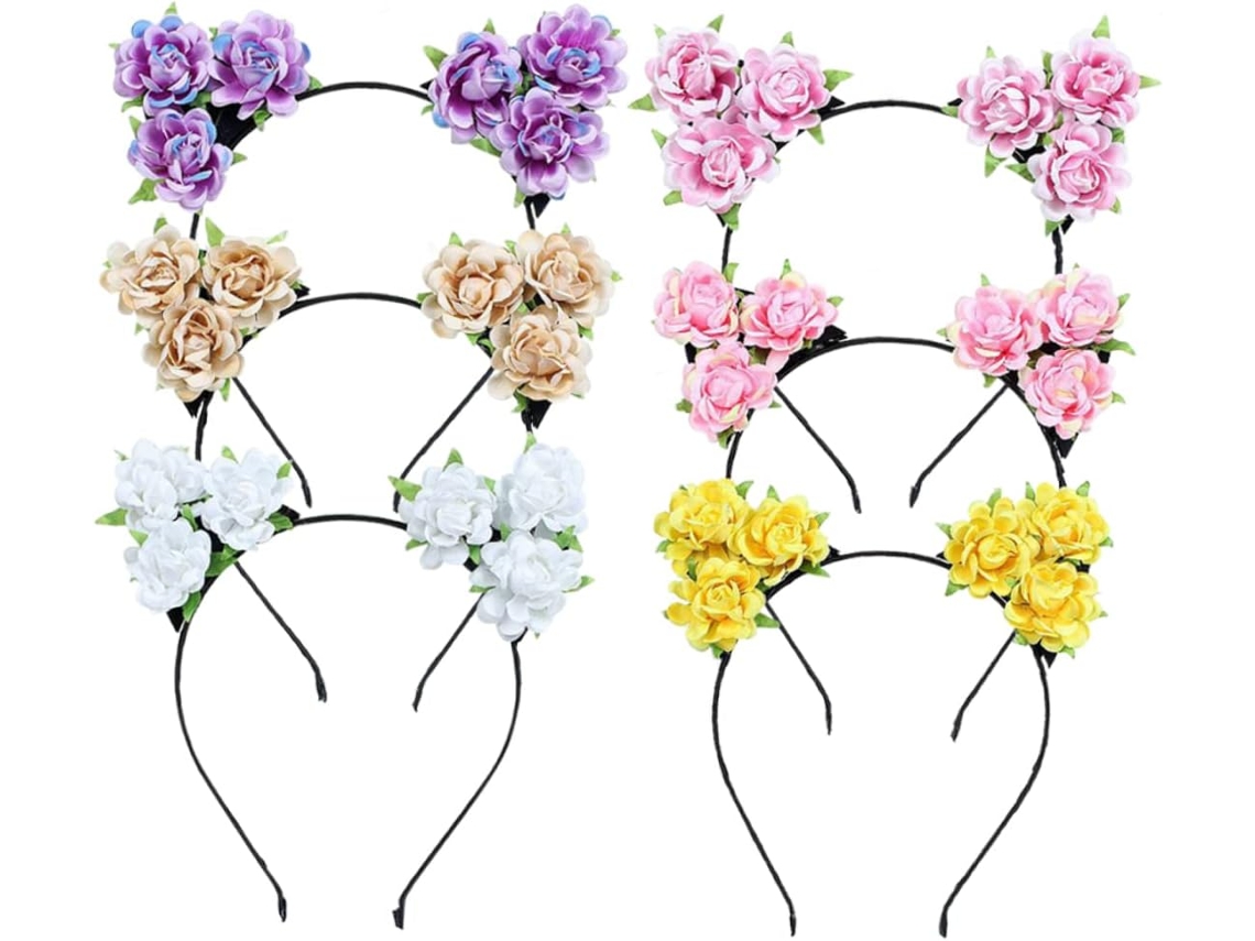 Conjunto de 6 accesorios para el cabello para niñas, que incluye tiaras y gomas para el cabello para cosplay.